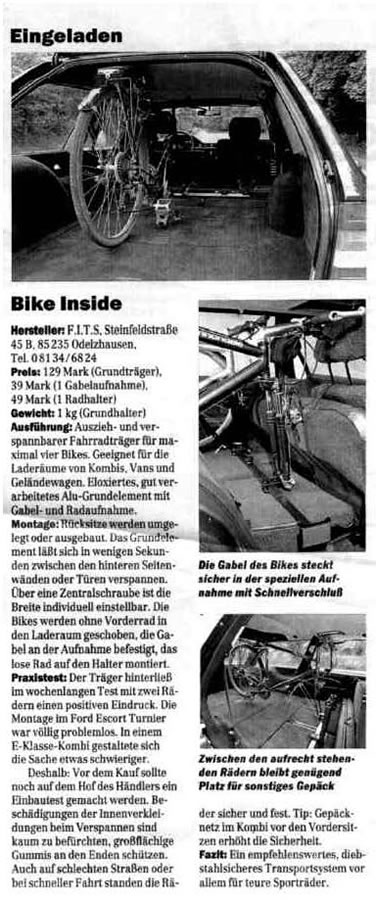 Bikeinside, Produkt